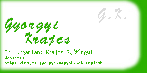 gyorgyi krajcs business card